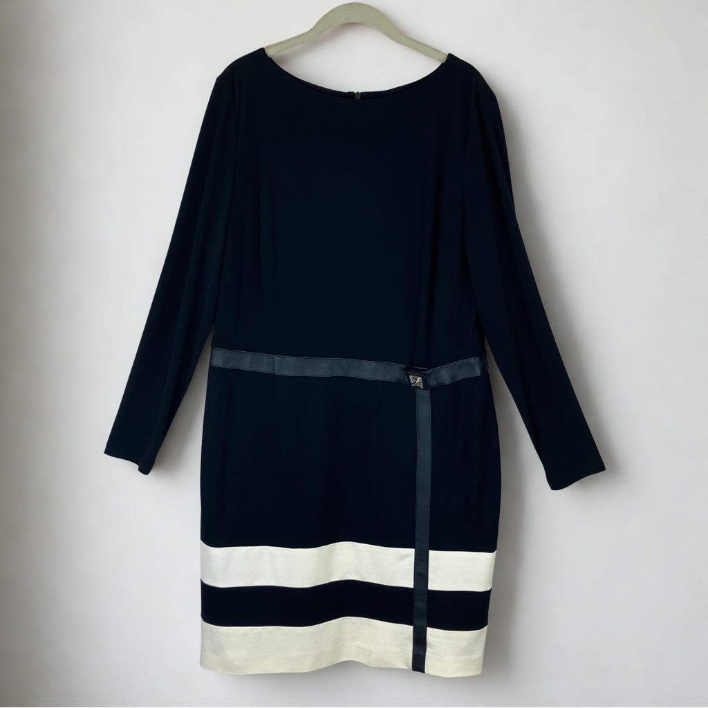 Lauren Ralph Lauren Long Sleeve Colorblock Dress